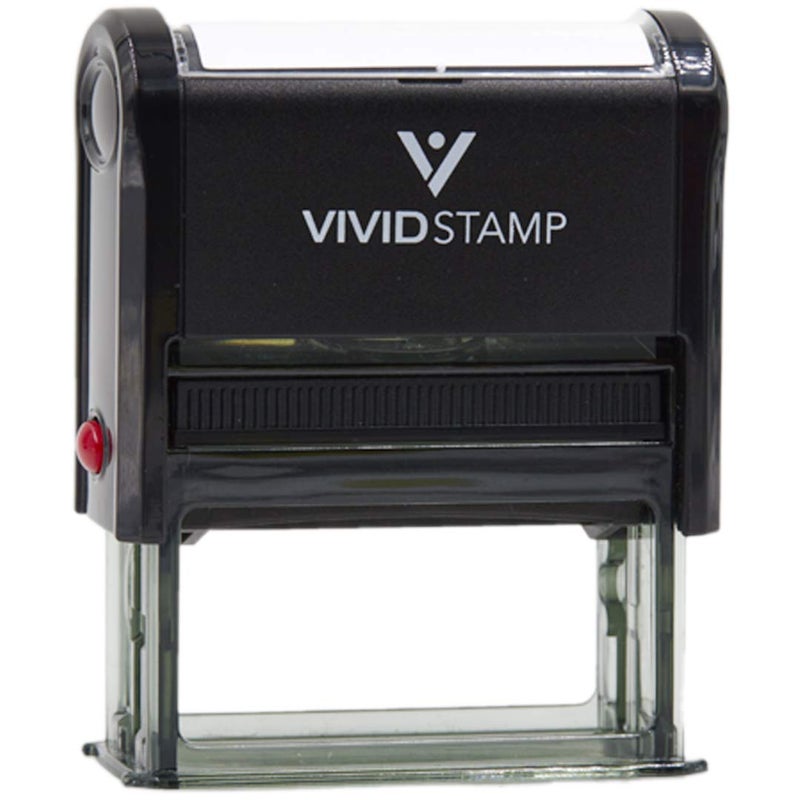 Vivid Stamp Return Service Requested Self Inking Rubber Stamp (Black Ink) - Medium - Image 1